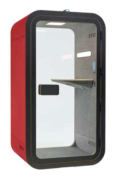 ACOUSTIC SPACE 120, akustický box 2200x1200x990 mm, červená/černá